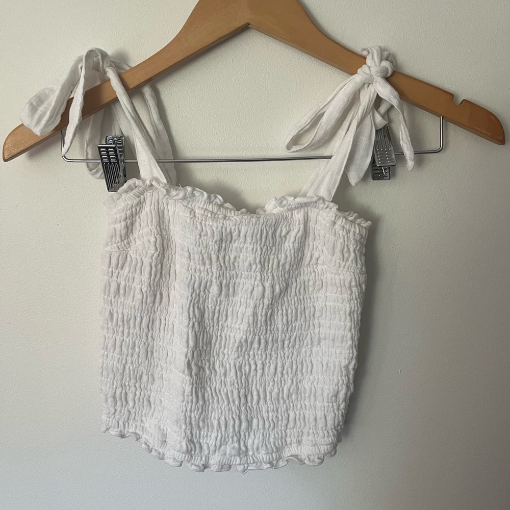 Abercrombie Smocked Tank with ties, XS
